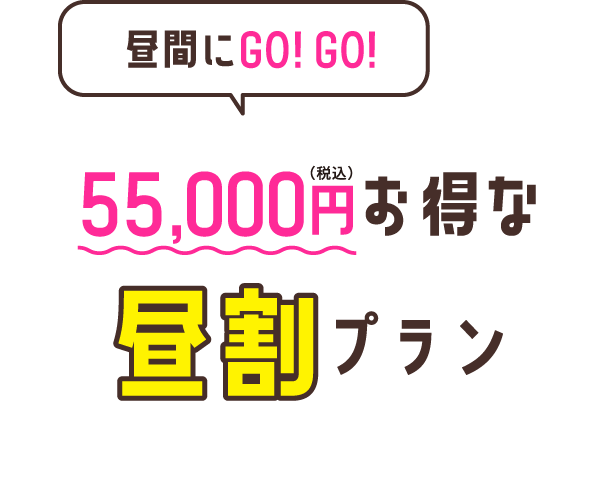 税込55,000円お得な昼割プラン